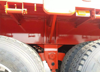 Low Bed Semi Truck Trailer 3 Axles 80T Loading Construction Machine / Heavy Equipment