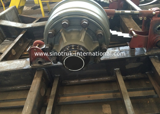 Container Carrying Flatbed Semi Trailer Truck 3 Axles 30-60 Tons 13m