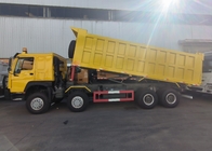 Sinotruk Howo Tipper Dump Truck 400Hp 8 × 4 50-60Ton Lhd 12 Tekerlek Büyük tepsiler