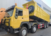 Sinotruk Howo Tipper Dump Truck 400Hp 8 × 4 50-60Ton Lhd 12 Tekerlek Büyük tepsiler