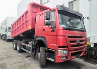 Sinotruk Howo Tipper Dump Truck 380Hp 6 × 4 Hyva Hidrolik Silindirli Madencilik