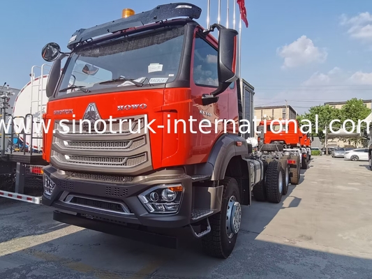 Sinotruk Yeni Howo Tipper Dump Truck Şasi Weichai Motor 6 × 4 LHD Turuncu Renk
