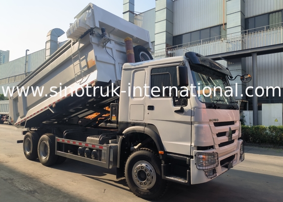 Sinotruk Howo Tipper Dump Truck 400Hp Otomatik Tarpaulinli 6 × 4 U Şekilli Tepsiler