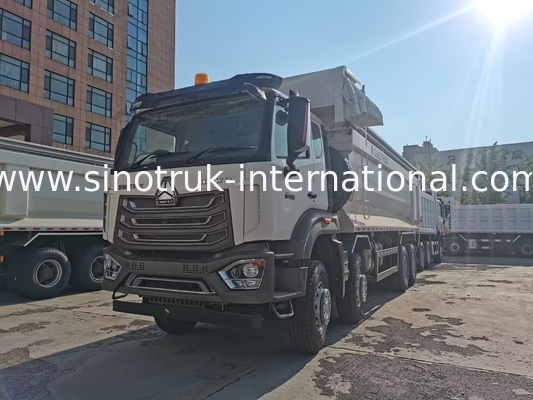 Sinotruk HOHAN Yeni HOWO 8X4 Çöp Kamyonu 380hp 12 Tekerlekli Beyaz H77L ZZ3317V386JB1R U Tipi