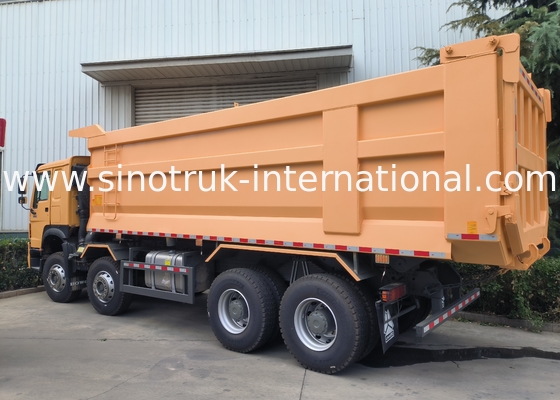 Sinotruk Howo Tipper Dump Truck 8 × 4 Lhd 12 Tekerlekli U Şekilli Tipper Beden Euro 2