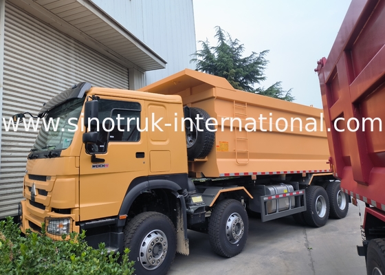Sinotruk Howo Tipper Dump Truck 8 × 4 Lhd 12 Tekerlekli U Şekilli Tipper Beden Euro 2