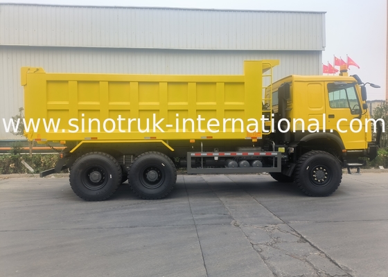 Sinotruk Howo Tipper Dump Truck 6 × 6 Tüm Tekerlekli Sürüş 14.00R20 Tek Lastik 380HP