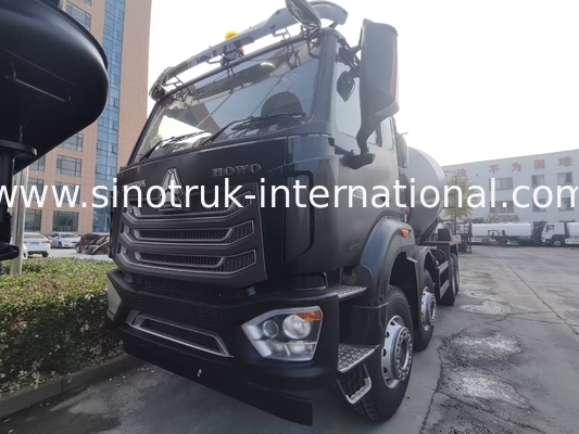 Yeni HOWO HOHAN SINOTRUK Beton Karıştırma Kamyonu Siyah 10CBM 380HP 8X4 RHD