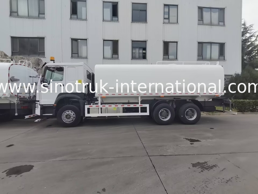 Sinotruk HOWO Beyaz RHD 6x4 Su Tankı Kamyonu ZZ1257V4347B1 Yüksek Basınçlı Akış Fonksiyonu