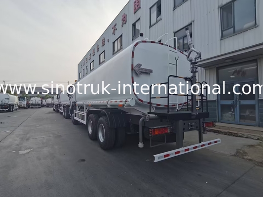 Sinotruk HOWO Beyaz RHD 6x4 Su Tankı Kamyonu ZZ1257V4347B1 Yüksek Basınçlı Akış Fonksiyonu