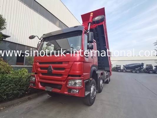 HOWO 12 Tekerlekli Sinotruk 8X4 Çöp Kamyonu 400hp Madencilik için LHD U Tipi Konteyner