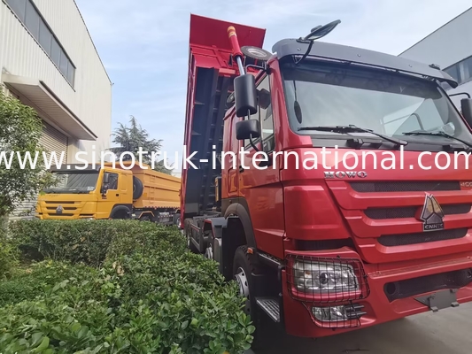 HOWO 12 Tekerlekli Sinotruk 8X4 Çöp Kamyonu 400hp Madencilik için LHD U Tipi Konteyner