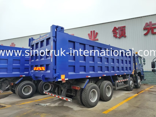8X4 Blue Tipper Dump Truck 380hp 12 Tekerlekli Beyaz H77L ZZ3317V3567B1 U Tipi