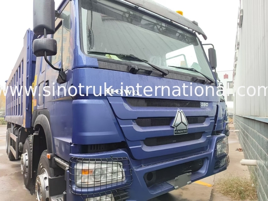 8X4 Blue Tipper Dump Truck 380hp 12 Tekerlekli Beyaz H77L ZZ3317V3567B1 U Tipi