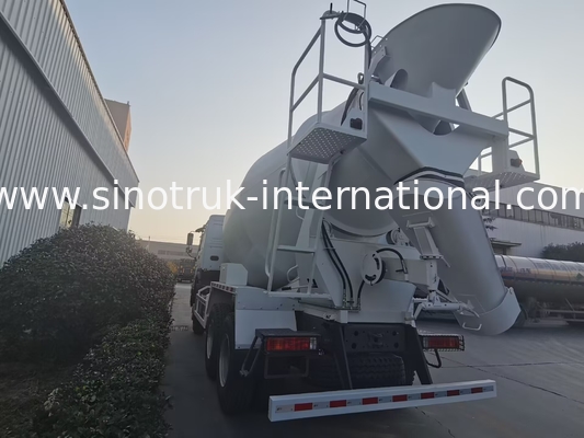 Sinotruk Howo Beton Karıştırma Kamyonu 380HP 6-10CBM 6 X 4 Euro 2 Karıştırma Tesisi RHD