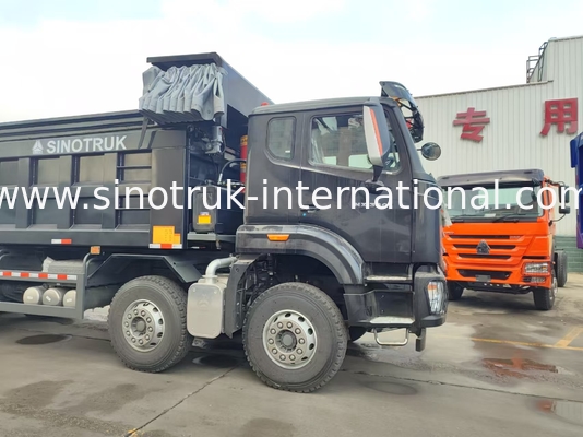 HOWO NX 380HP RHD Kara Çöp Kamyonu Tarpaulin Flap ile
