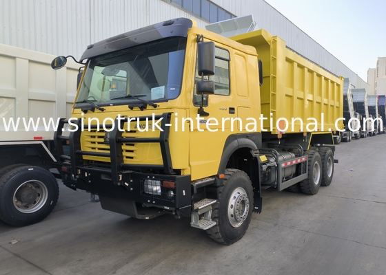 Sinotruk Howo Tipper Dump Truck 6 × 4 Lhd 10 Tekerlek 20CBM Kargo Kutusu Maden Lastikleri