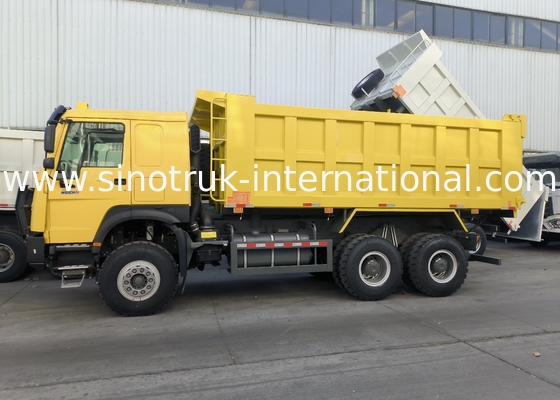 Sinotruk Howo Tipper Dump Truck 6 × 4 Lhd 10 Tekerlek 20CBM Kargo Kutusu Maden Lastikleri