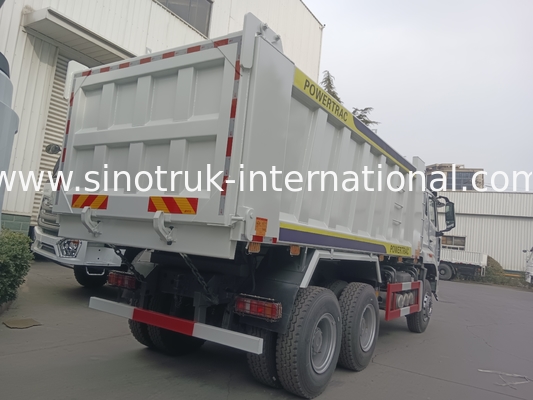 30-40 tonluk RHD 10 tekerlekli tipper çöpe atan kamyon SINOTRUK Haohan İnşaat için Beyaz