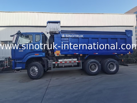 SINOTRUK HOHAN NEW HOWO 30 - 40 Ton RHD 10 Tekerlekli İnşaat için Tarpaulin Mavi Yüksek verimlilikli kaldırma ve boşaltma