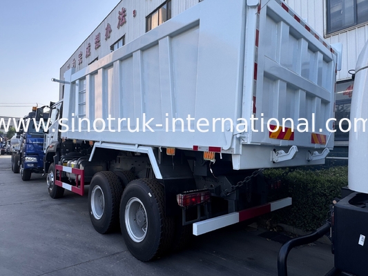 SINOTRUK HOHAN HOWO 380HP LHD Tipper Dump Truck 6X4 Şablonlu Stil Kargo Kutusu
