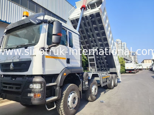 26.91CBM Güçlü HOWO TX 8x4 12.00R20 Tekerlekli Tipper Dump Truck