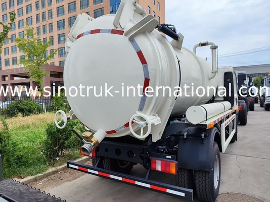 4x2 Hafif Hizmet Tipi Kanalizasyon Temizleme Kamyonu 6CBM Kapasite 160HP 8.00R20 Çelik Lastikler