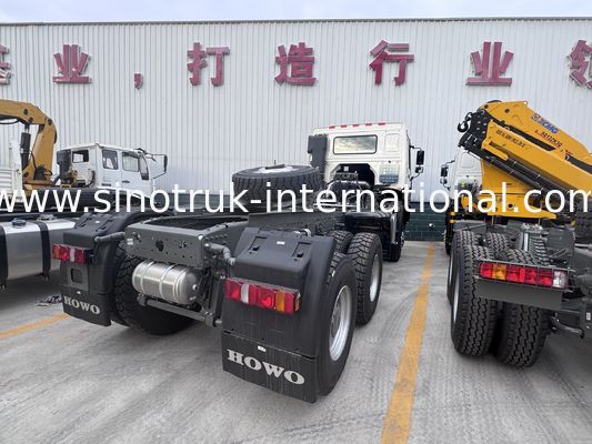 SINOTRUK HOWO Ghost Face cab Tractor Truck  6X6 Euro 2  430 HP Military bumper White