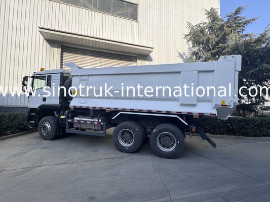 SINOTRUK HOWO TX Model 380HP LHD Tipper Dump Truck 6X4 Utype Konteyner Beyaz