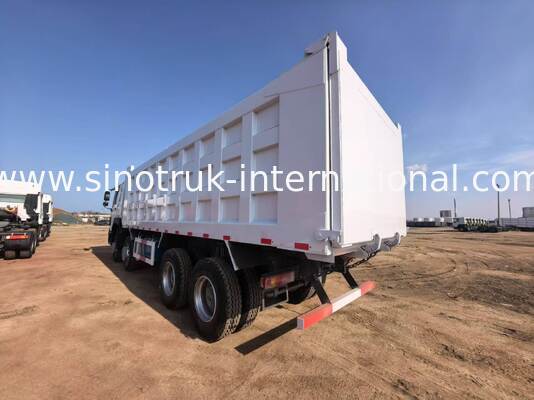 Tipper Dump Truck 40-50 ton yük kapasitesi, 375 beygir gücü dizel motoru ve 7300 mm kargo kutusu uzunluğu ile ağır yük taşıyıcı