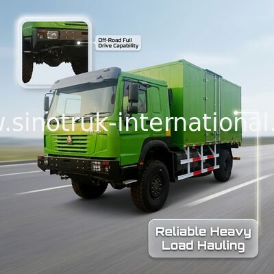 Ağır Hizmet Taşımacılığı için 5000*2300*2300 mm Kargo Tanklı ve 16T Arka Akslı 4X4 LHD Kargo Kamyonu