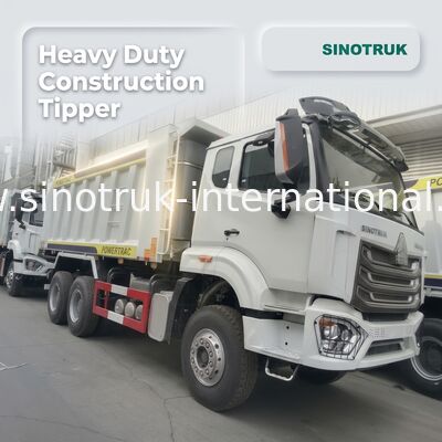 30-40 tonluk RHD 10 tekerlekli tipper çöpe atan kamyon SINOTRUK Haohan İnşaat için Beyaz