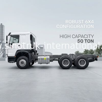 SINOTRUK HOWO Dropside Kargo Ticari Araçlar Kamyon Şasi LHD 6X4 400HP