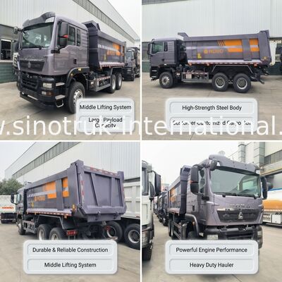 SINOTRUK Ağır Hizmet Taşıyıcı TX Damperli Kamyon, 380HP Motorlu, 30-40 Ton Yük Kapasiteli ve Orta Kaldırma Tipi