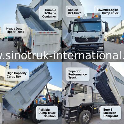 HOWO TX 6*4 Beyaz Çöp Kamyonu 390HP MAN Motoru ve 20CBM Kargo Kutusu ile üstün performans için