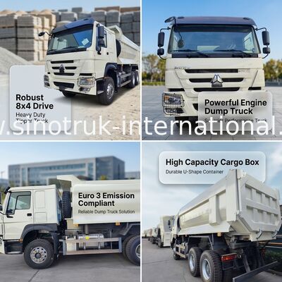 SITRAK Euro 3 Emisyonu ve 430 HP Motorlu 10 Tekerli Tipper Dump Truck