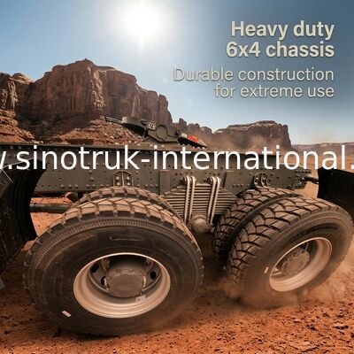 SINOTRUK 430 beygir gücü 6 × 4 çekici, askeri tamponlu