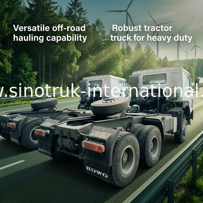 Sinotruk Howo Traktör Kamyon Rhd Dört Tekerlekli Sürüş 6 × 6 Weichai 400HP Beyaz