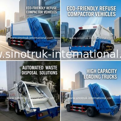 SINOTRUK HOWO Sıkıştırılmış Çöp Toplama Aracı 5-6CBM LHD 4X2 ZZ1087D3415C180