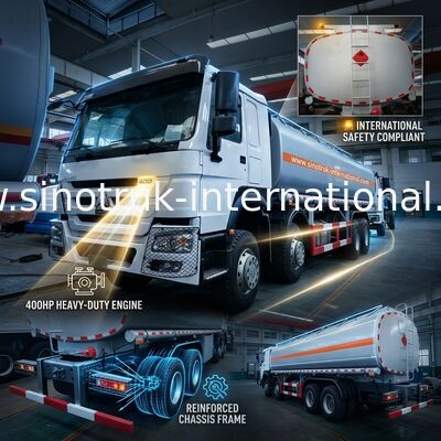Yüksek Verimli Yağ Tankı Kamyonu 8X4 LHD Euro2 400HP 31000KG
