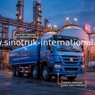 Yüksek Verimli Yağ Tankeri Kamyon 8X4 LHD Euro2 371HP