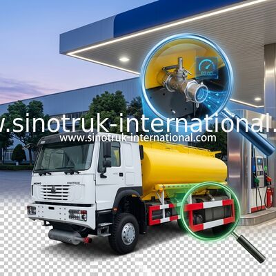 SINOTRUK HOWO 25CBM Petrol Tankı Kamyonu 10 Tekerlek 400HP 6 × 6 Çoklu Bölümler