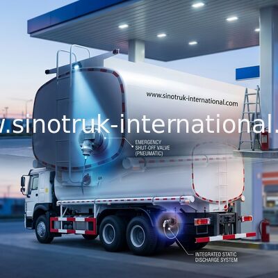 SINOTRUK HOWO 6X4 25CBM Yağ Tankeri Kamyonu 10Wheels 400Hp Beyaz