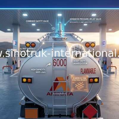 HOWO 6×4 10 tekerlekli Yağ Tankeri Kamyonu 400HP 20CBM