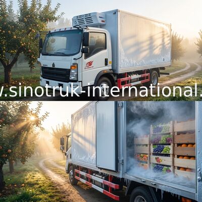 Dondurulmuş Gıda / İlaç Taşımacılığı İçin Soğutmalı Kamyon SINOTRUK HOWO