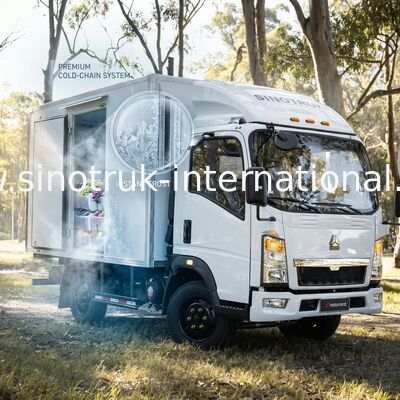 Beyaz SINOTRUK HOWO 10 Ton Soğutmalı Kamyon 140HP LHD