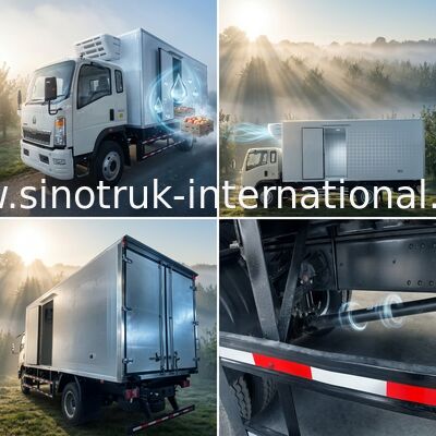 Düşük Enerji Tüketimi 4x2 10 Ton Soğutmalı Kamyon 160HP RHD
