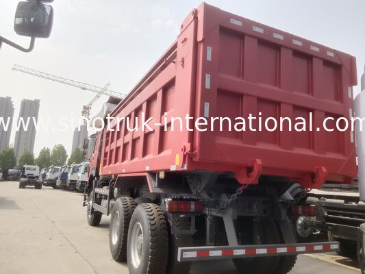 430HP Red HOWO 6*6 Tüm Tekerlek Sürüşlü Dump Truck Ghost-Face Cab
