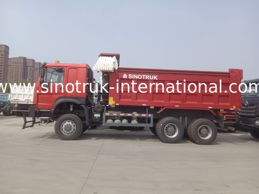 430HP Red HOWO 6*6 Tüm Tekerlek Sürüşlü Dump Truck Ghost-Face Cab