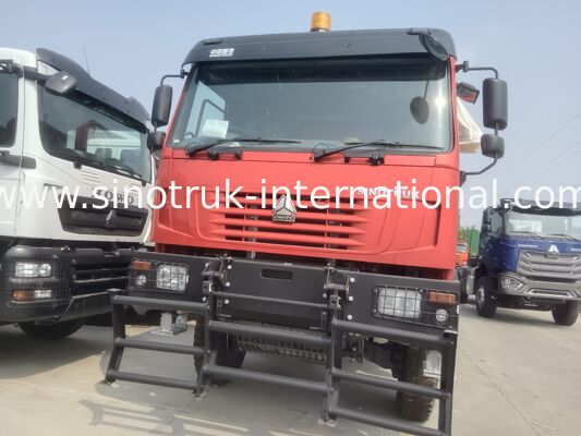 430HP Red HOWO 6*6 Tüm Tekerlek Sürüşlü Dump Truck Ghost-Face Cab